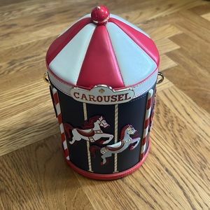 Kate Spade Red and White Carousel Crossbody Bag NWT